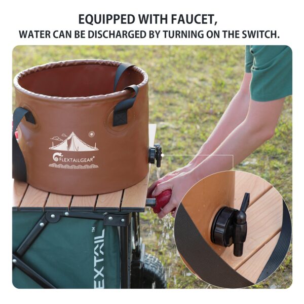 FLEX BUCKET - Foldable Waterproof Round Camping Bucket - Image 3