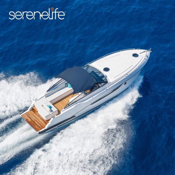 3 Bow Bimini Top - 2 Straps And 2 Rear Support Poles With Marine-Grade 600D Polyester Canvas (Royal Blue) - Image 7