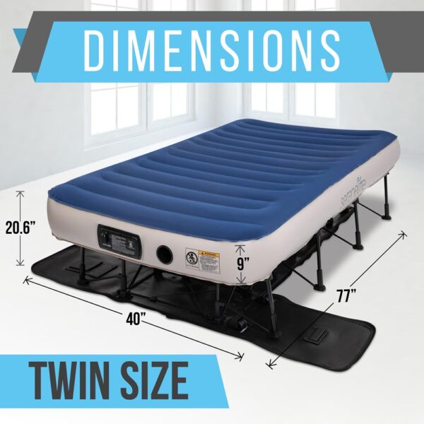 Premium Raised Airbed With Frame And Built-In Power Inflating Pump (Twin) - Image 2