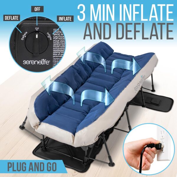 Premium Raised Airbed With Frame And Built-In Power Inflating Pump (Twin) - Image 4