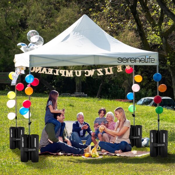 Pop Up Tent Commercial Instant Shelter - Waterproof Polyester Tent With Portable Wheeled Carry Bag And Sand Bag, 10 X 10 Ft. (White) - Image 7