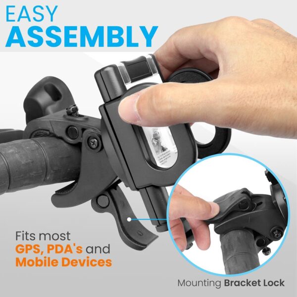 Golf Cart Universal Gps Holder - Fits Gps, Pda'S And Mobile Devices, Mounting Bracket For Trolley Tube - Image 5
