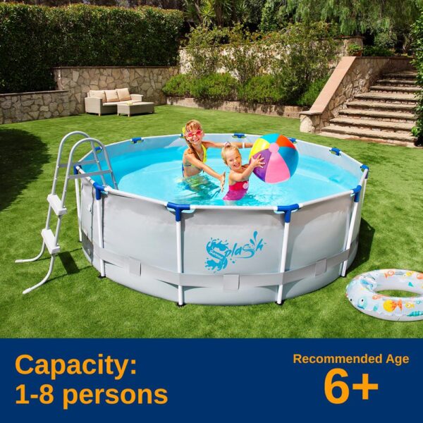 Round Metal Frame Pool Set - Above Ground Swimming Pool, Fast Setup And Durable, Garden Backyard Lawn And Courtyard - Image 6