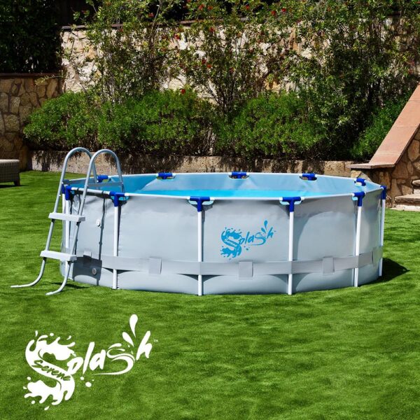 Round Metal Frame Pool Set - Above Ground Swimming Pool, Fast Setup And Durable, Garden Backyard Lawn And Courtyard - Image 7