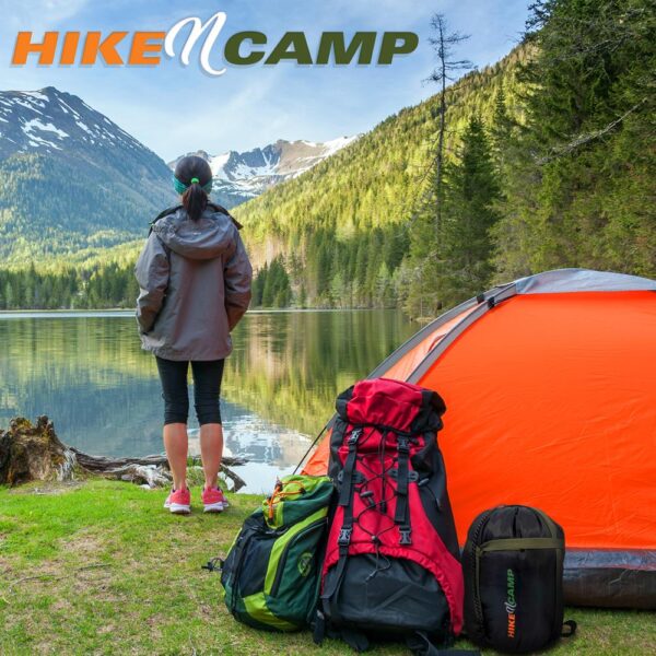 Double Sleeping Bag With Two Pillows- Lightweight & Waterproof Sleeping Bag For Adults Or Teens, For Camping, Backpacking Or Hiking, Includes Carrying Bag - Image 4