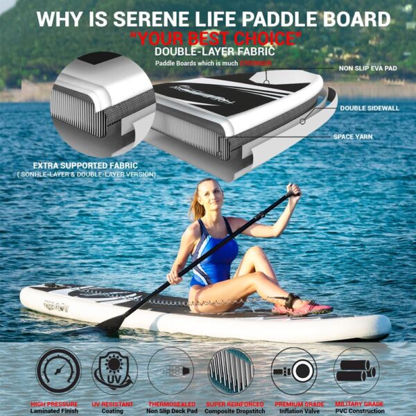 Free Flow Paddleboard Sup - Stand Up Water Paddle-Board (11?? Ft.) - Image 5