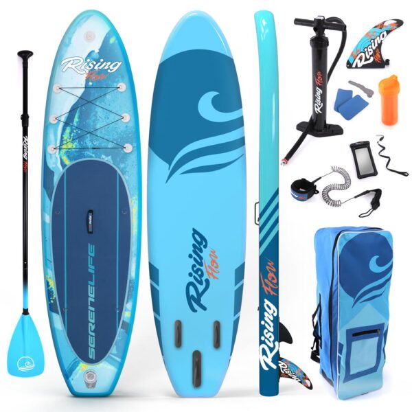 Rising Flow Paddleboard Sup - Stand Up Water Paddle-Board W/ Waterproof Mobile Phone Case (10?? 6??)