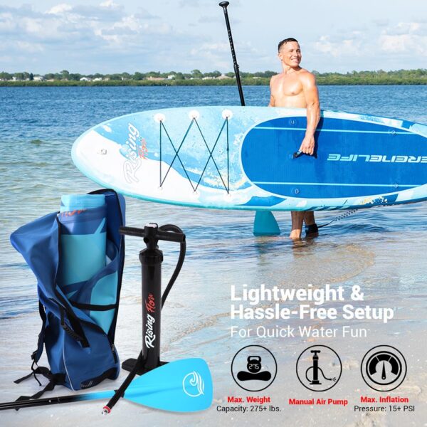 Rising Flow Paddleboard Sup - Stand Up Water Paddle-Board W/ Waterproof Mobile Phone Case (10?? 6??) - Image 3