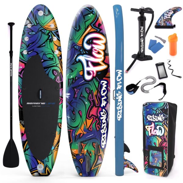 Rising Flow Paddleboard Sup - Stand Up Water Paddle-Board W/ Waterproof Mobile Phone Case (10??6??)