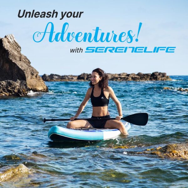 Rising Flow Inflatable Paddleboard Isup - Stand Up Water Paddle-Board W/ Accessories (Space Blue) - Image 7