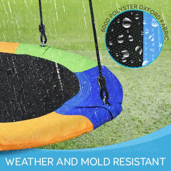 Flying Fun Toy Swing - Indoor/Outdoor Hanging Rope Swinging Seat Spinner (Rainbow) - Image 2