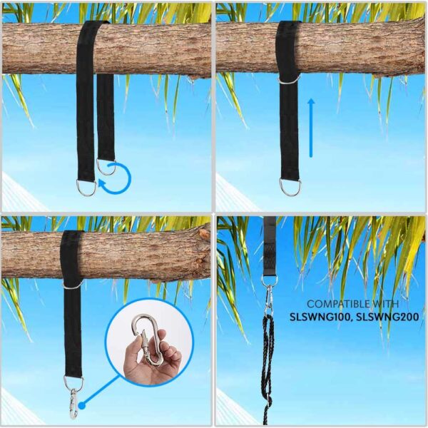 Hanging Swing Tree Mount Kit - Universal Mounting For Rope Swing Seats (For Serenelife Models: Slswng100, Slswng200) - Image 2