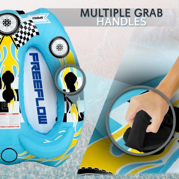 Watersports Towable Booster Tube - Sports Towable Wild Wing Front Tow Point Inflatable Raft, Made Of 420D Nylon With Pu Coating, Towable Tube With Room For One Or Two Riders - Image 4