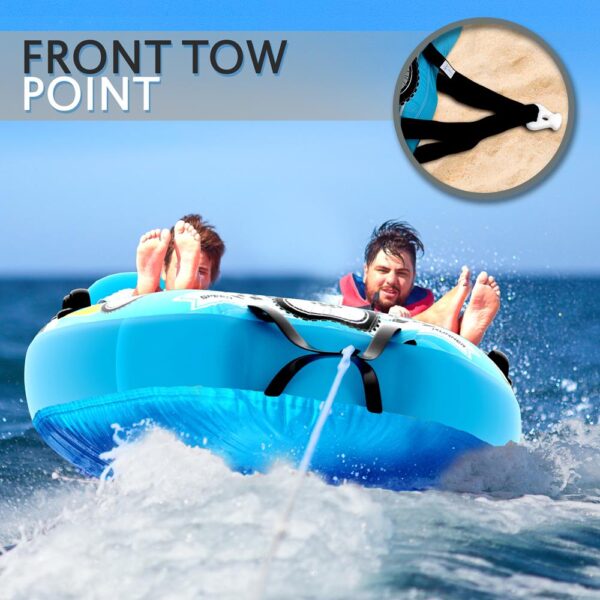 Watersports Towable Booster Tube - Sports Towable Wild Wing Front Tow Point Inflatable Raft, Made Of 420D Nylon With Pu Coating, Towable Tube With Room For One Or Two Riders - Image 5