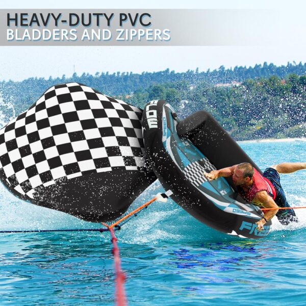 Heavy-Duty Inflatable Towable Booster Tube - Sports Towable Front Tow Point Inflatable Raft, Heavy Gauge & Durable Build, Inflatable Float Tube - Image 3