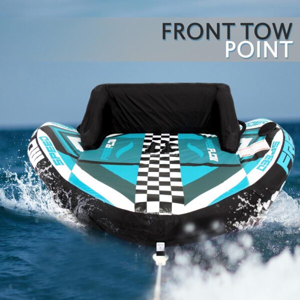 Heavy-Duty Inflatable Towable Booster Tube - Sports Towable Front Tow Point Inflatable Raft, Heavy Gauge & Durable Build, Inflatable Float Tube - Image 5