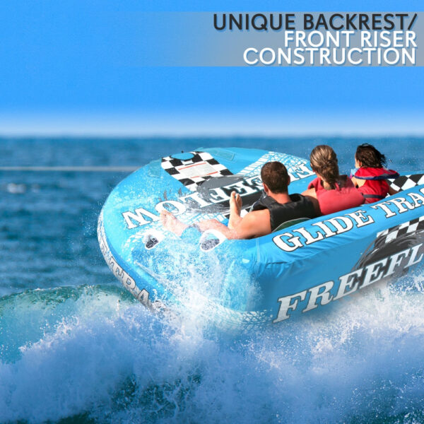 High-Quality Watersports Towable Tube - Front & Back Tow Points With Wide Wingspans, Secure Deck Seating, Eva Foam Seating/Kneeling Pads With Multiple Double-Webbing Foam Handles - Image 5