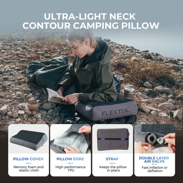 ZERO PILLOW - B Shape Inflatable Camping Air Pillow - Image 4